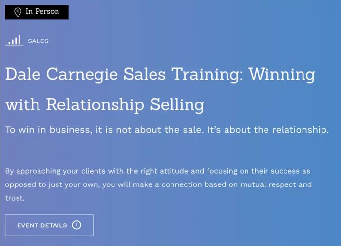 sales training Dale Carnegie