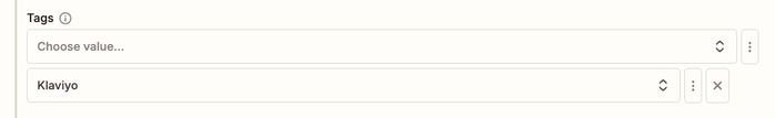 klaviyo tag added in zapier tag field