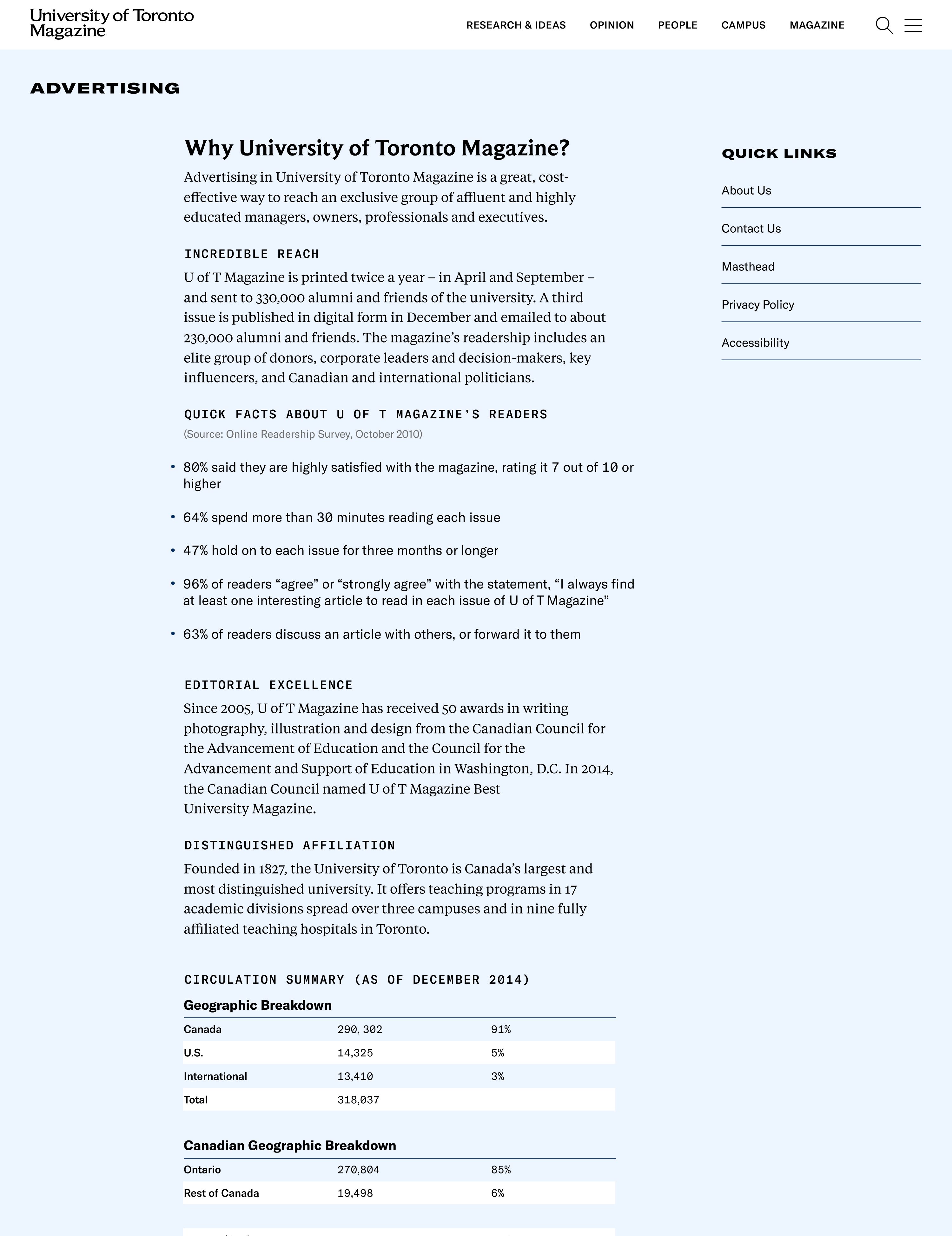 U of T Utility pages