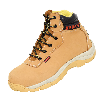 KARAM FS246 Safety Shoes – S3 SRC HRO Composite Toe Nu-Buck Honey — Image 1