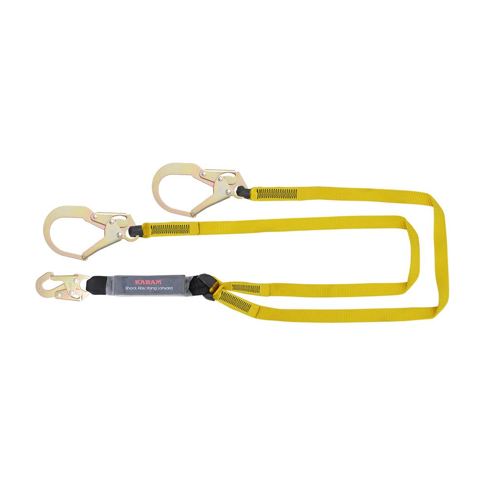 KARAM FAP-30199 Energy Absorbing Forked Lanyard – ANSI Z359.13-2013 — Image 1