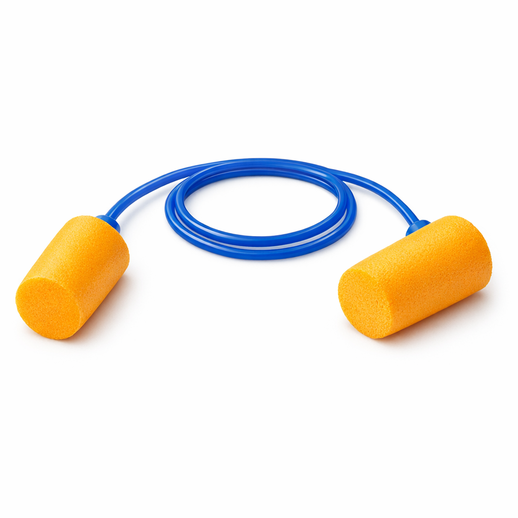 EP033 Corded Foam Ear Plugs – Hearing Protection — Image 1