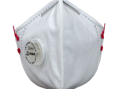 Venus V-420 SLV FFP2 Fold Flat Respirator with Valve – EN 149:2009