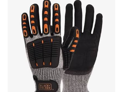 Black & Decker BXPG0366IN Impact Resistant Mechanic Gloves – EN 388:2016