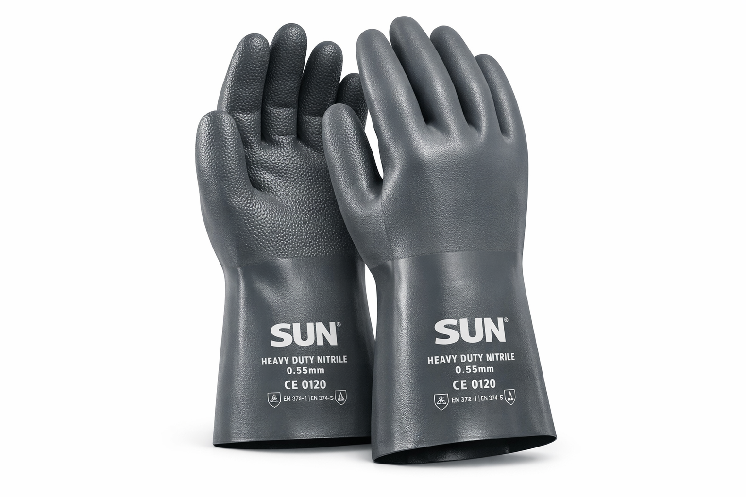 SUN Heavy Duty Chemical Nitrile Rubber Gloves – EN ISO 21420:2020 — Image 1