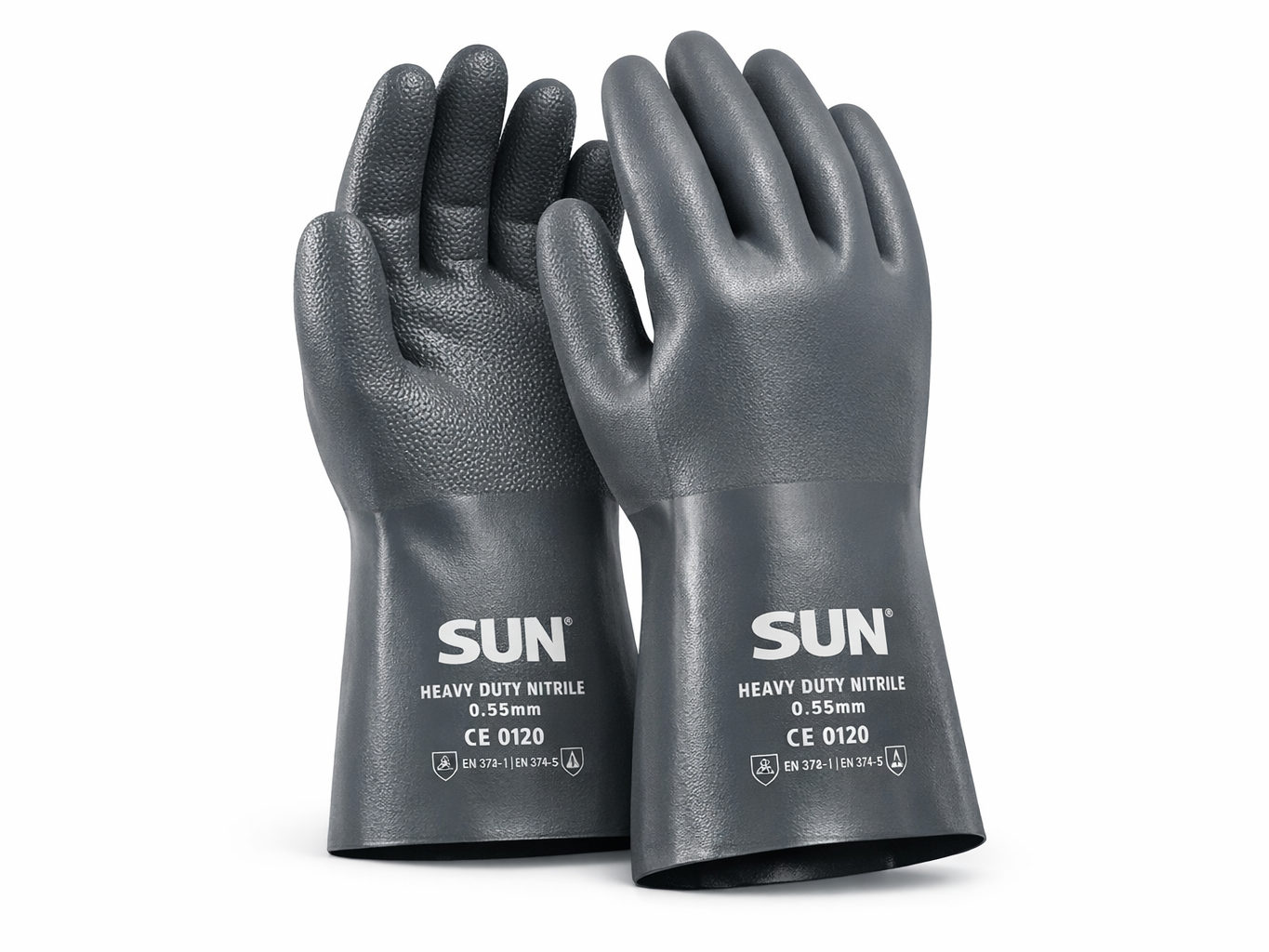 SUN Heavy Duty Chemical Nitrile Rubber Gloves – EN ISO 21420:2020