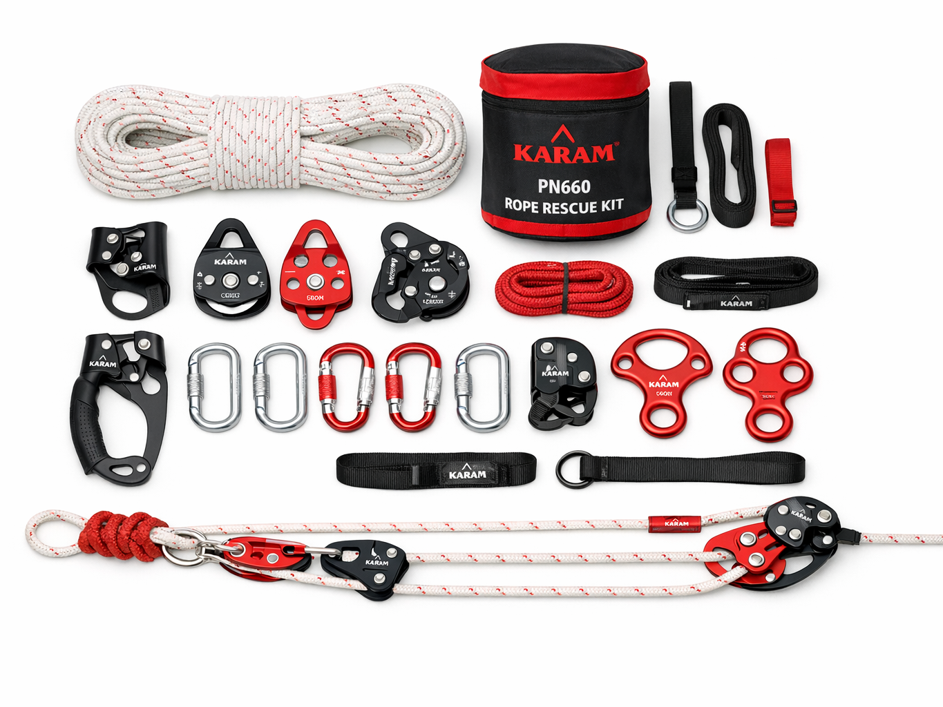 KARAM PN660 Ascending & Descending Rescue Kit – 3:1 Ratio 30m