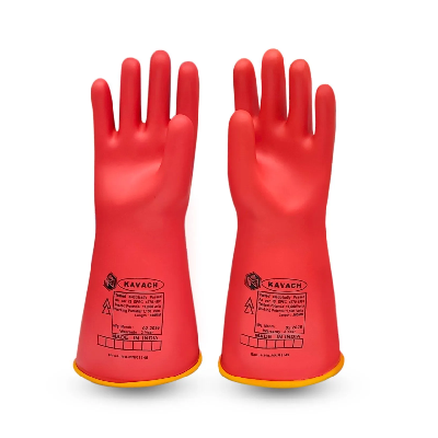 KAVACH Insulated Rubber Gloves 22kV – EN 60903 Class 2 Electrical — Image 1