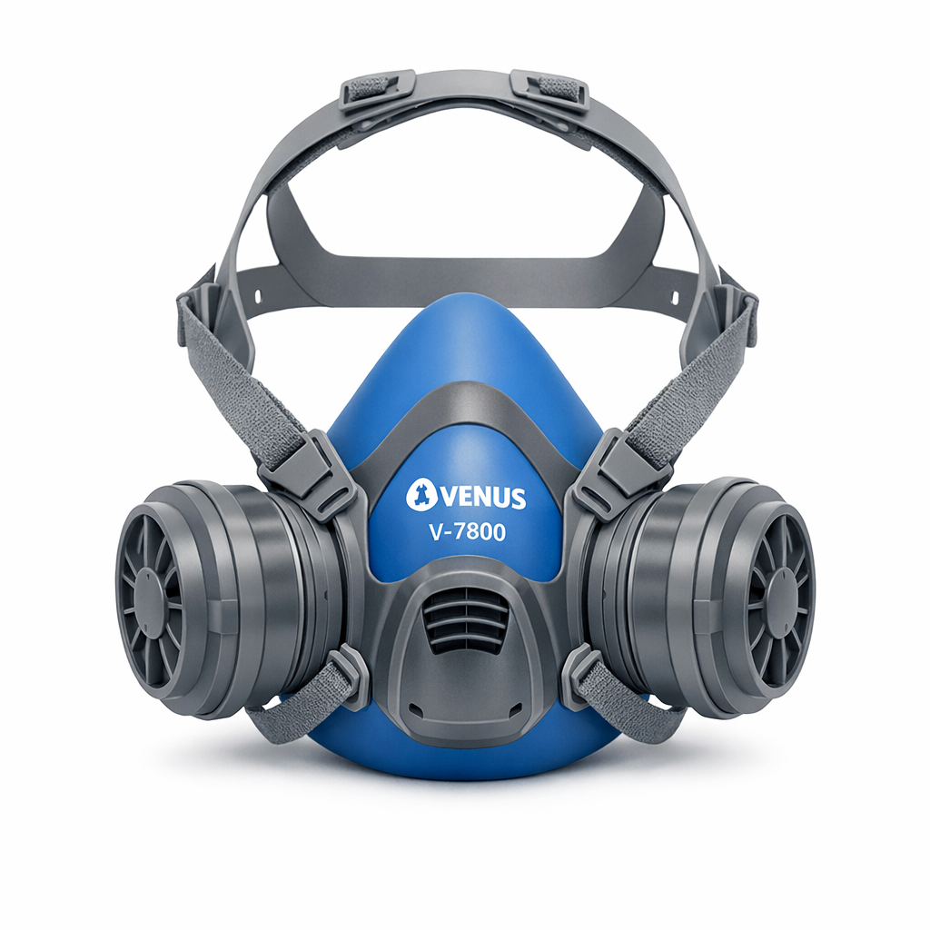 Venus V-7800 Half Face Reusable Respirator – EN 140:1999 — Image 1