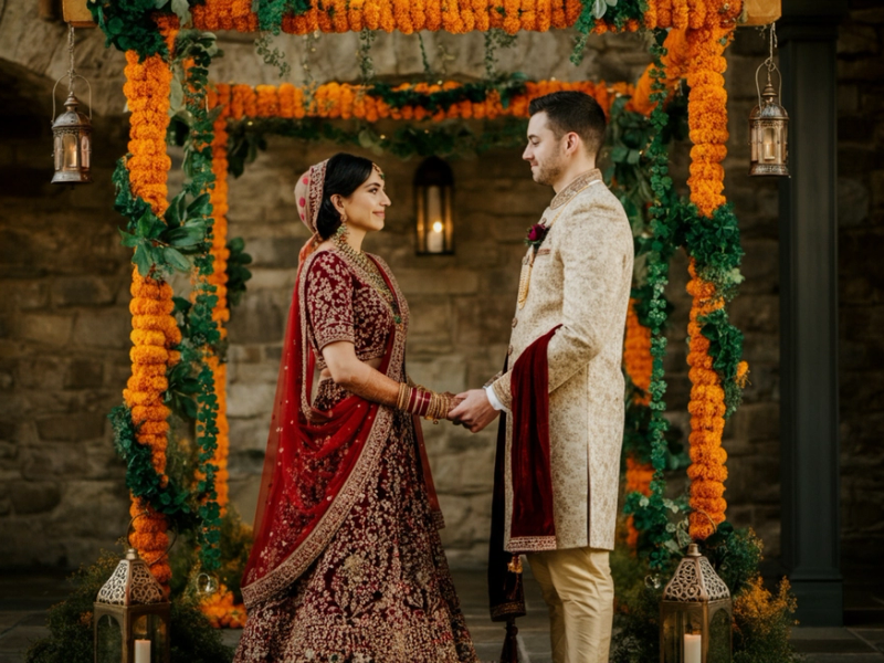 Two Cultures, One Love: Priya and Michael's Beautiful Fusion Wedding