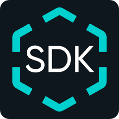SDK surrounded by six bracket-like segments
