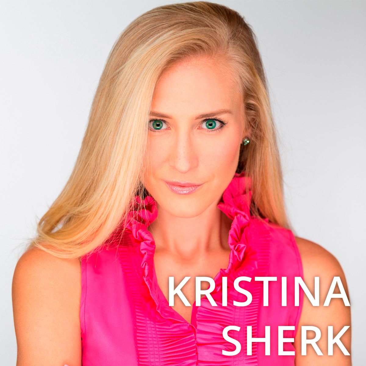 Kristina Sherk wearing a ruffled sleeveless top