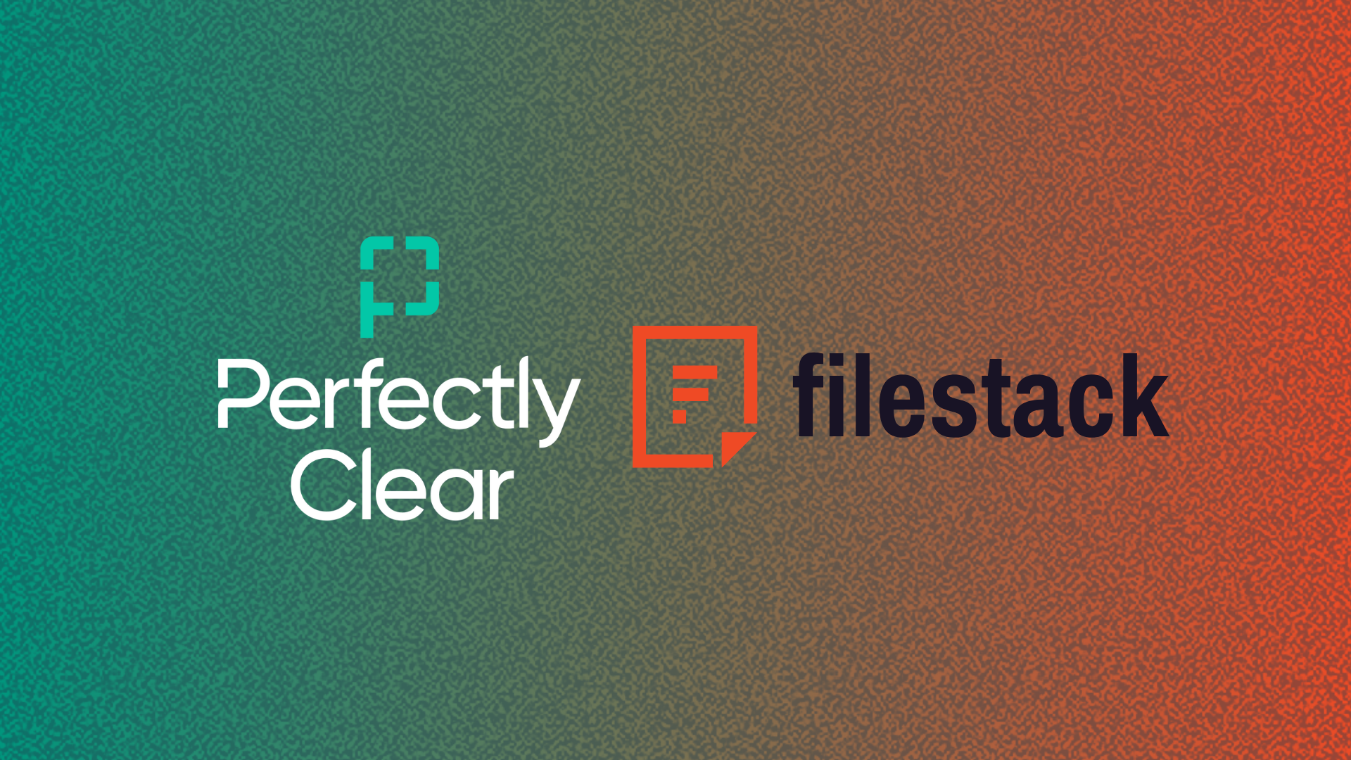 Perfectly Clear and Filestack logos