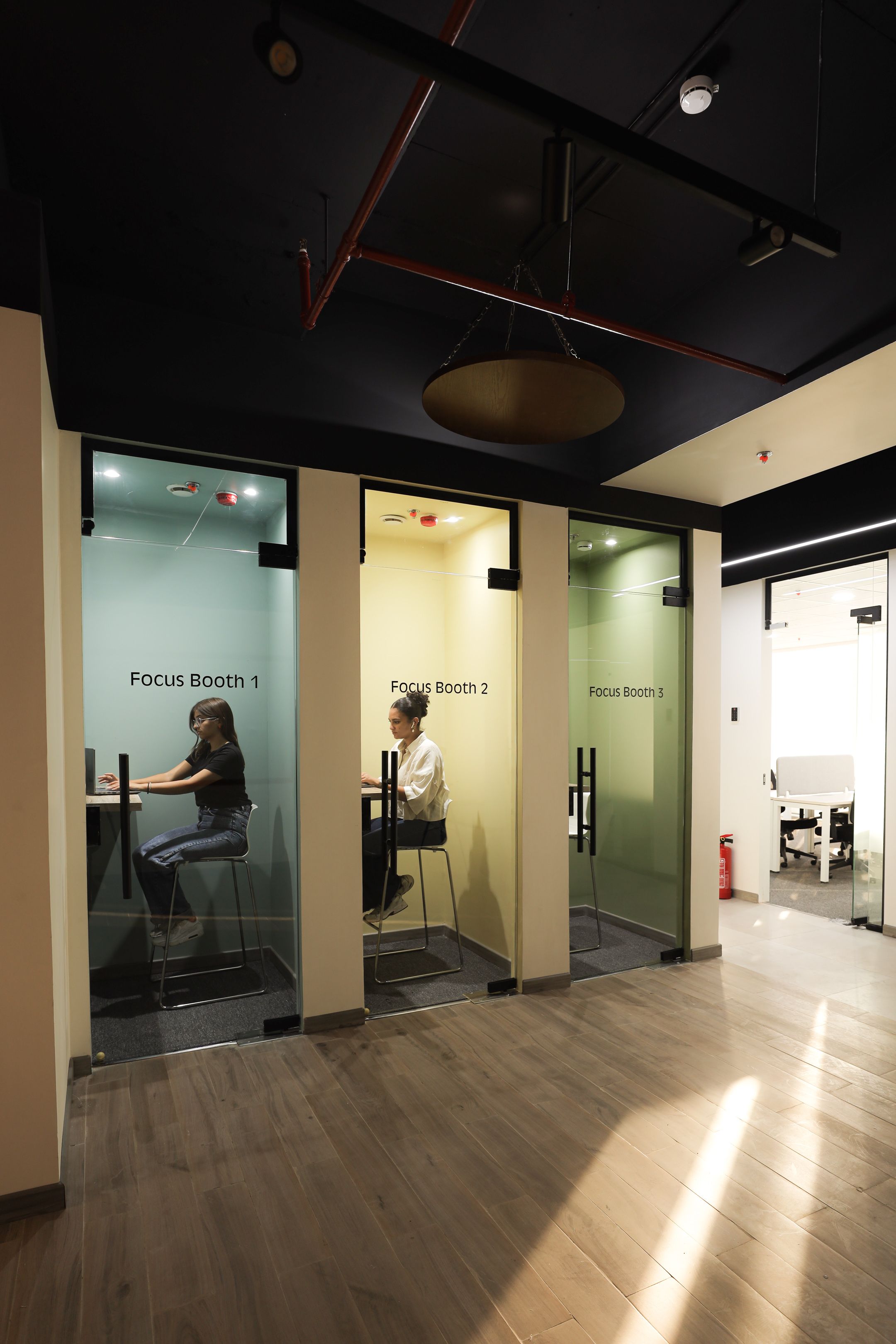 A focus booth at The Nest