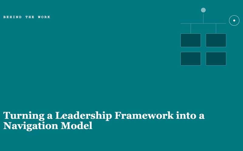 Turning a Leadership Framework into a Navigation Model
