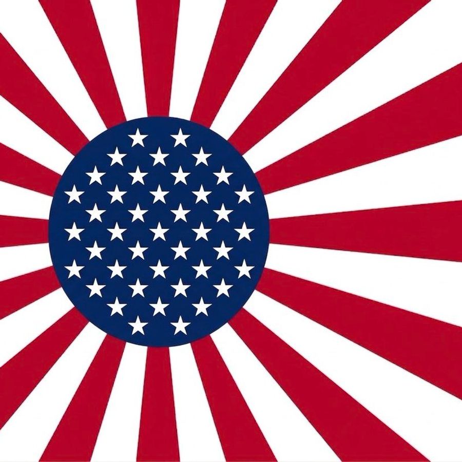 Japanese America Flag