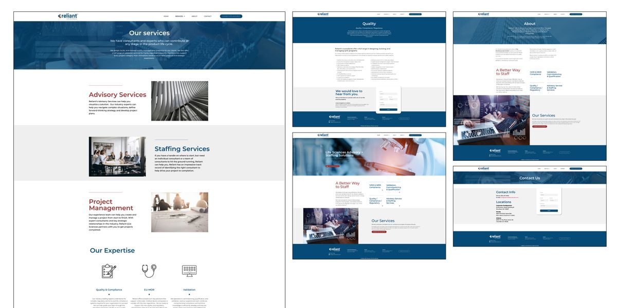 Reliant website before the rebrand