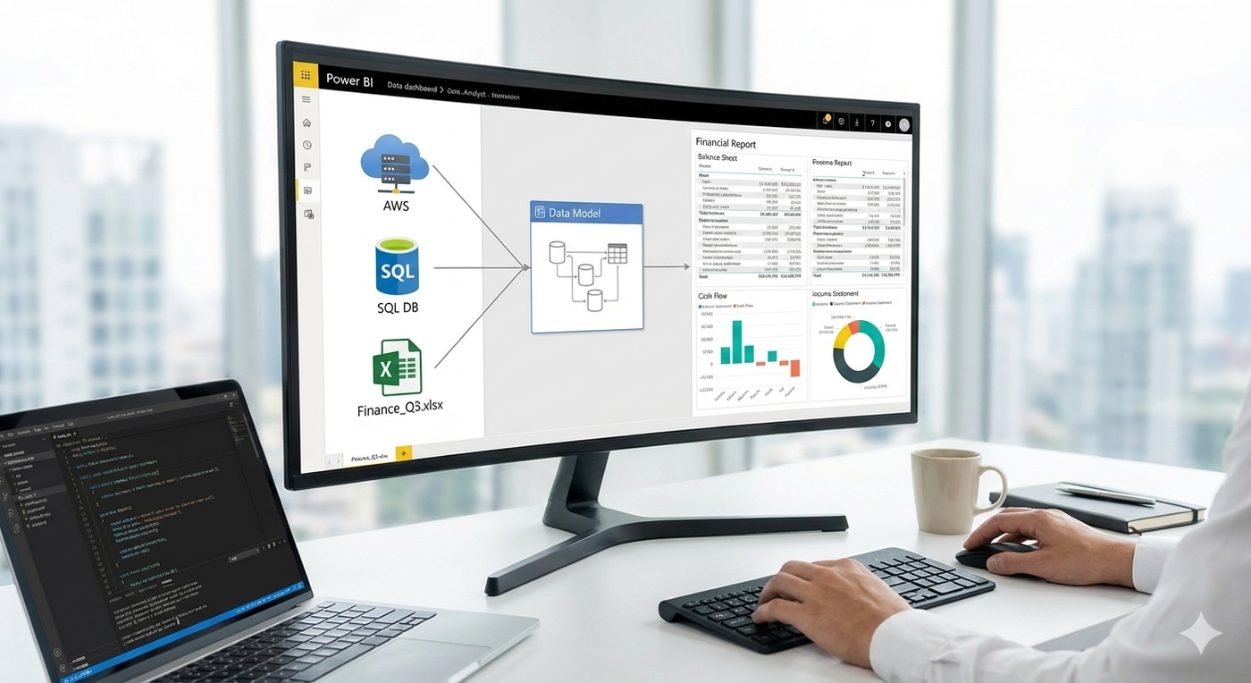 Linking Multiple Datasources to Deliever In Depth Financial Reporting