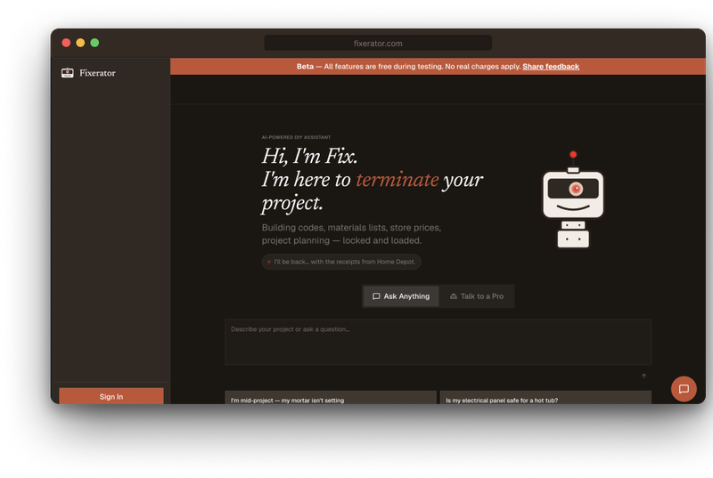 Fixerator: AI-Powered Home Project Planning