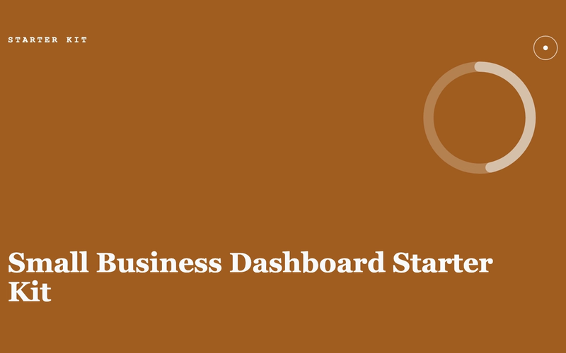Small Business Dashboard Starter Kit
