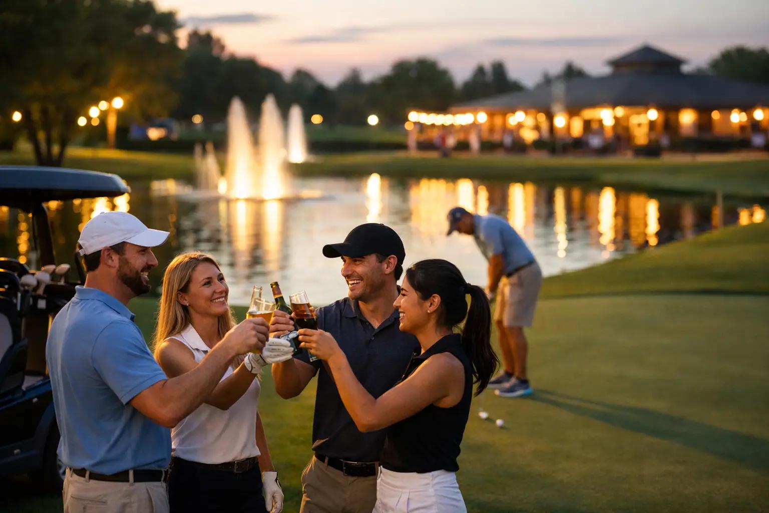 A Friends Outing Golf Venue Example That Glows