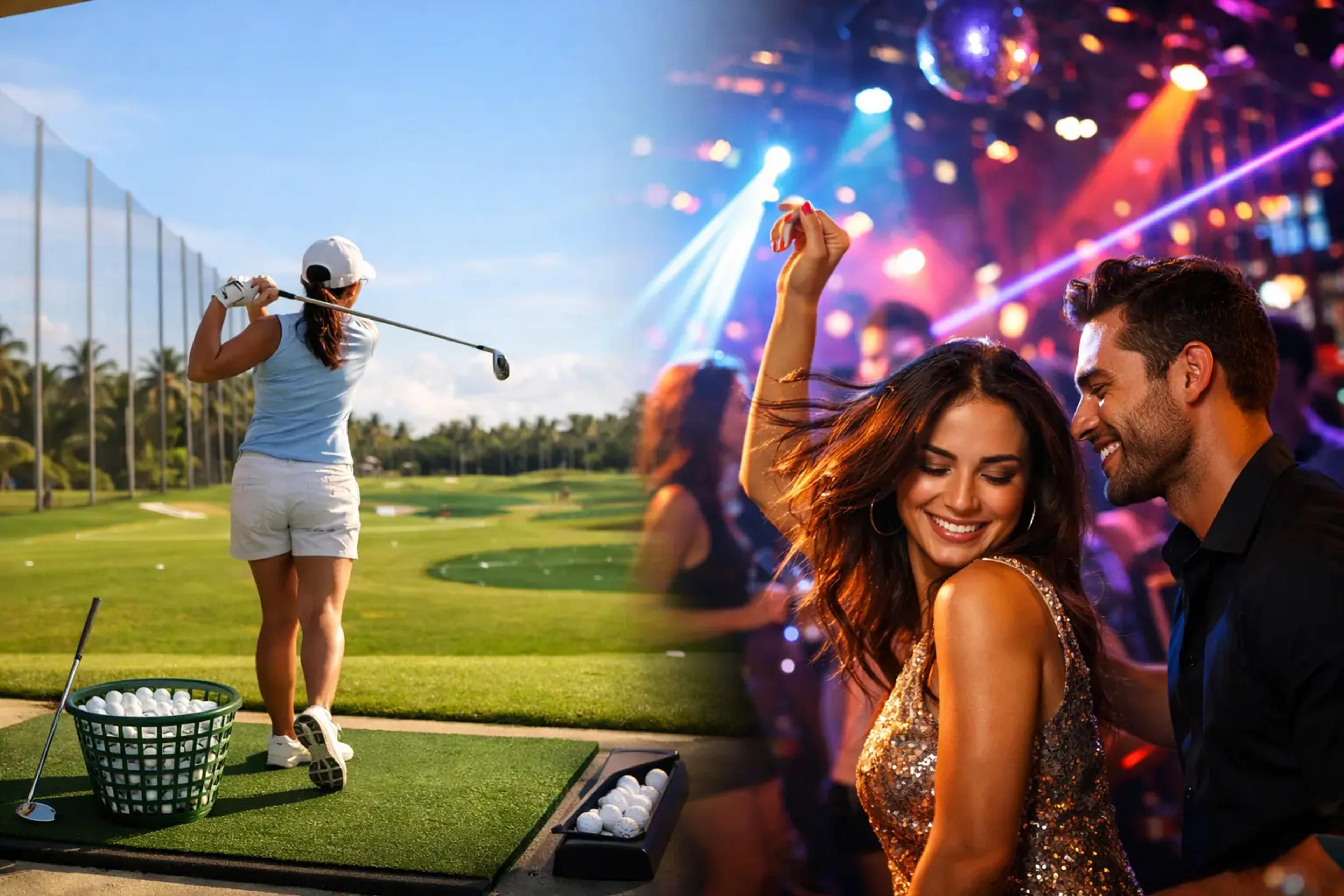 Driving Range vs Nightclub in Punta Cana