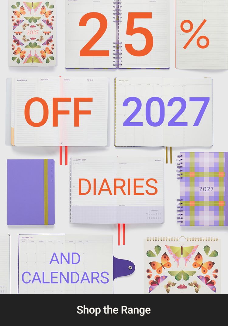 Shop Diaries & Calendars on Sale