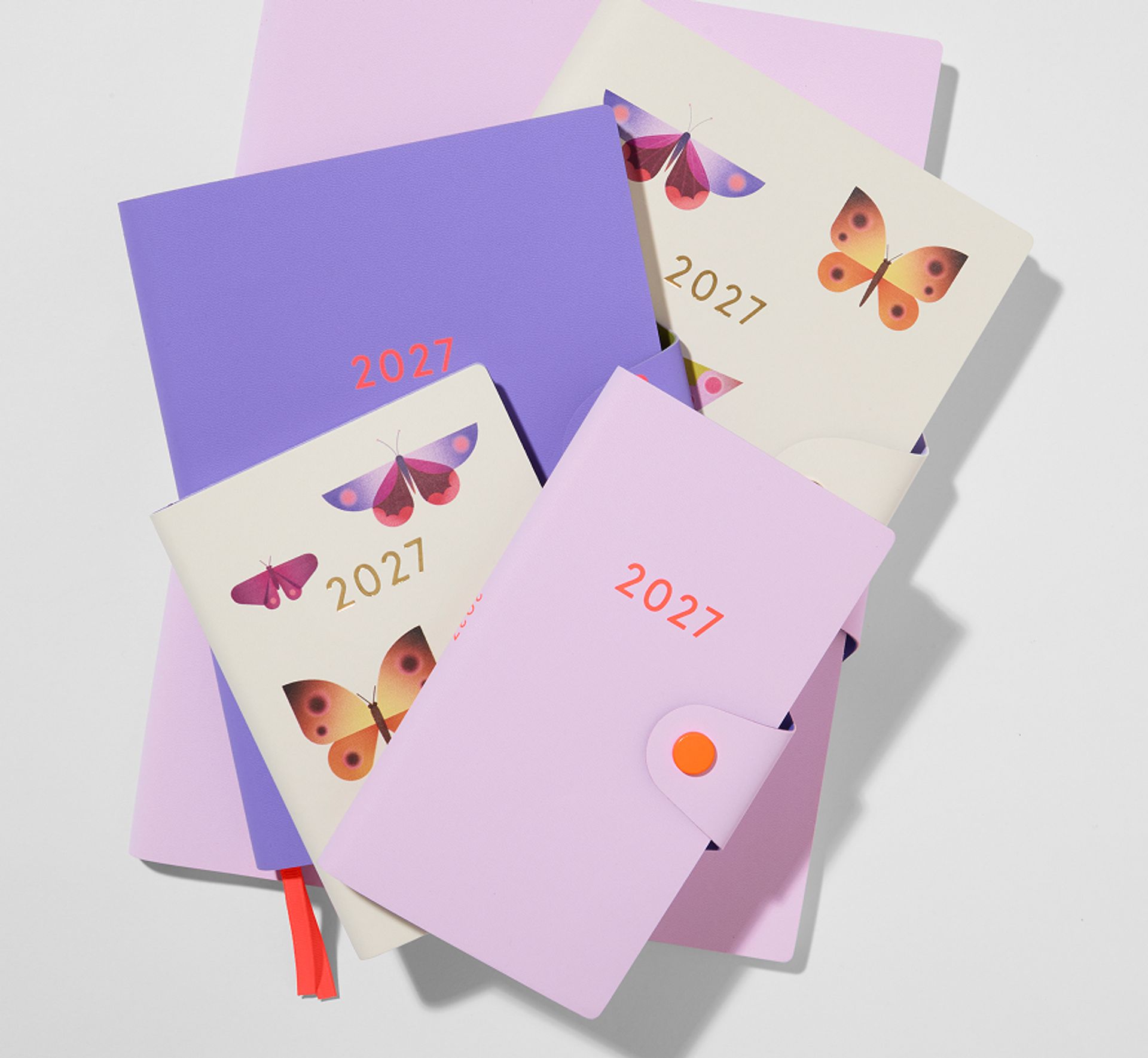 kikki.K Collection of pink and purple 2027 Diaries
