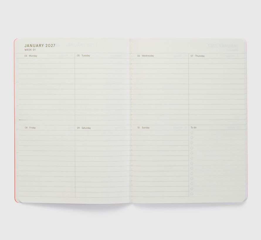 Internal Layout of kikki.K stitch 2027 Diary