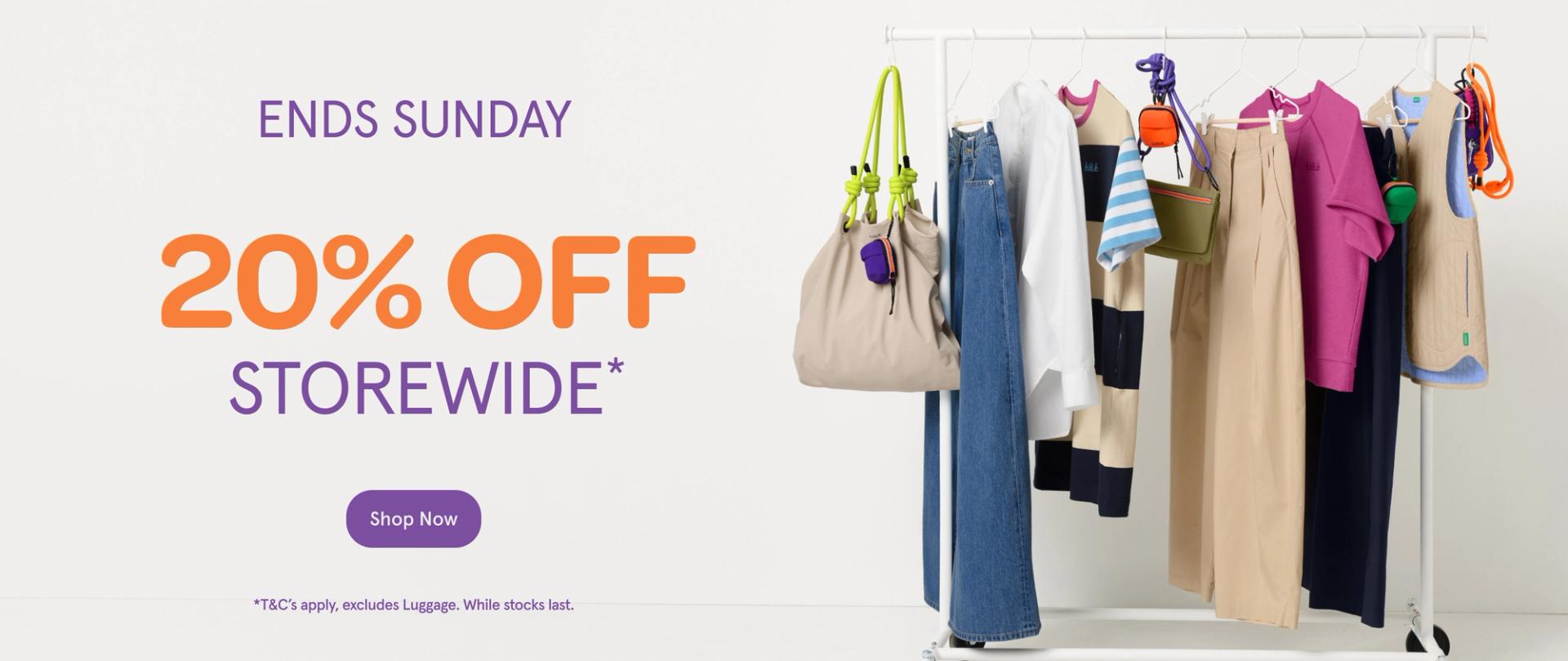 20% Off storewide
