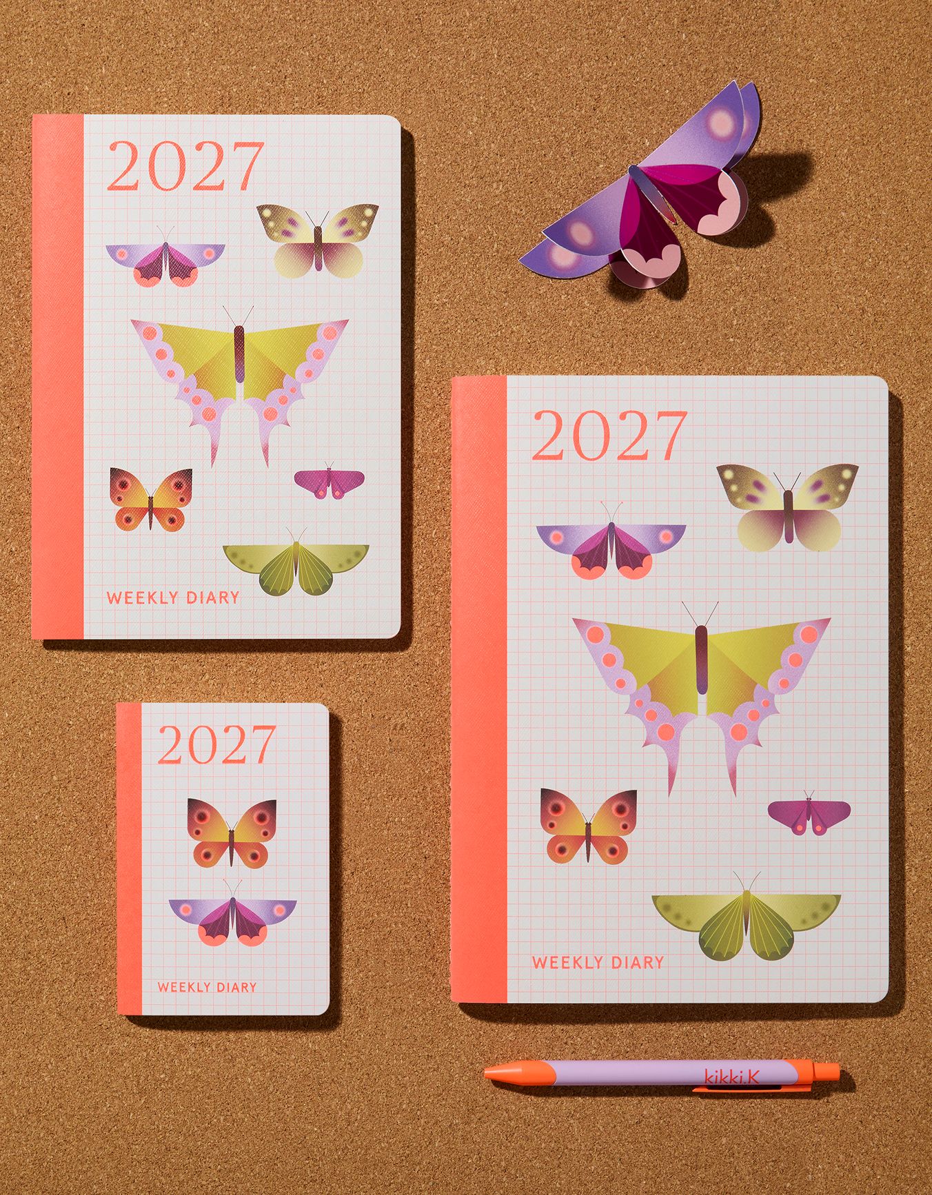 2027 Diaries with Butterflies