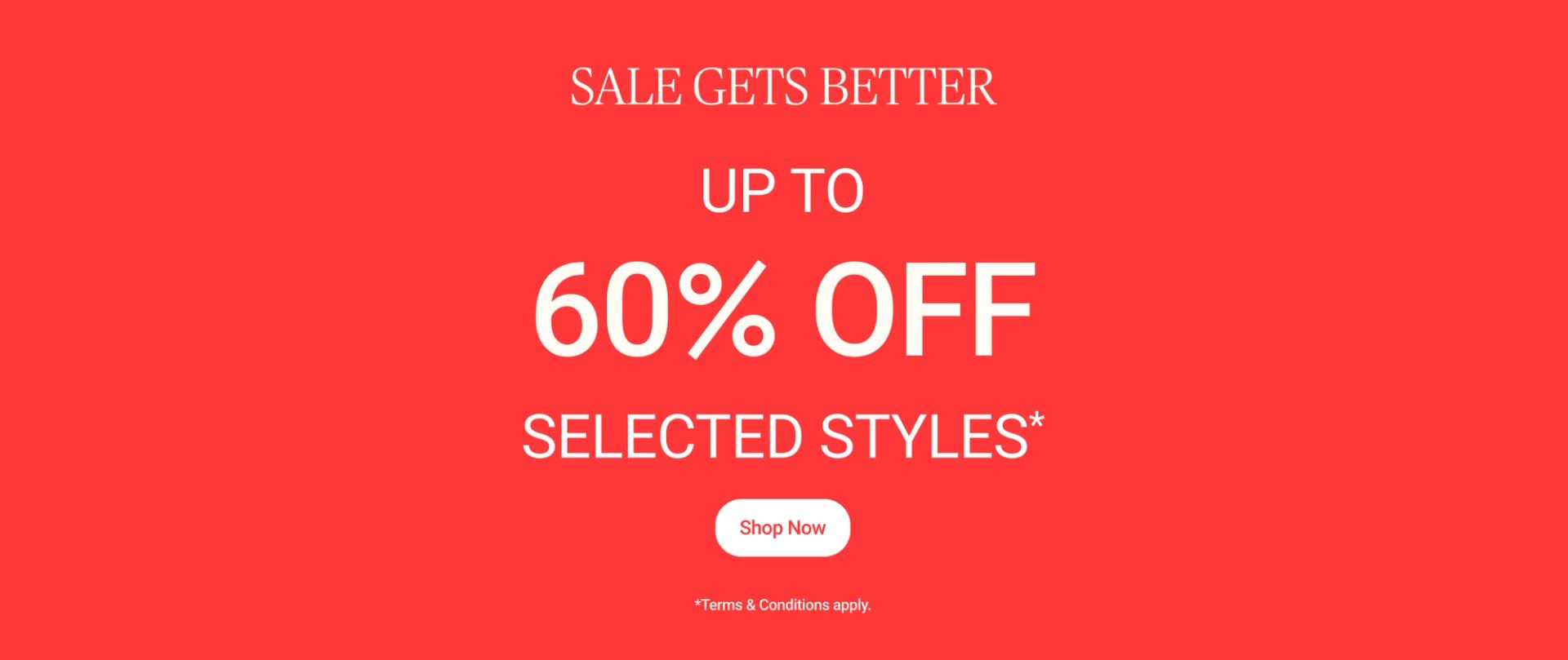 Up to 60% Off Sale