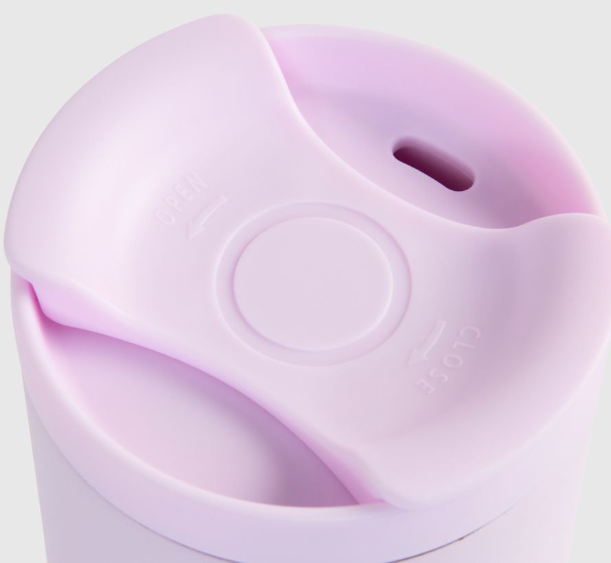 Pink coffee cup lid