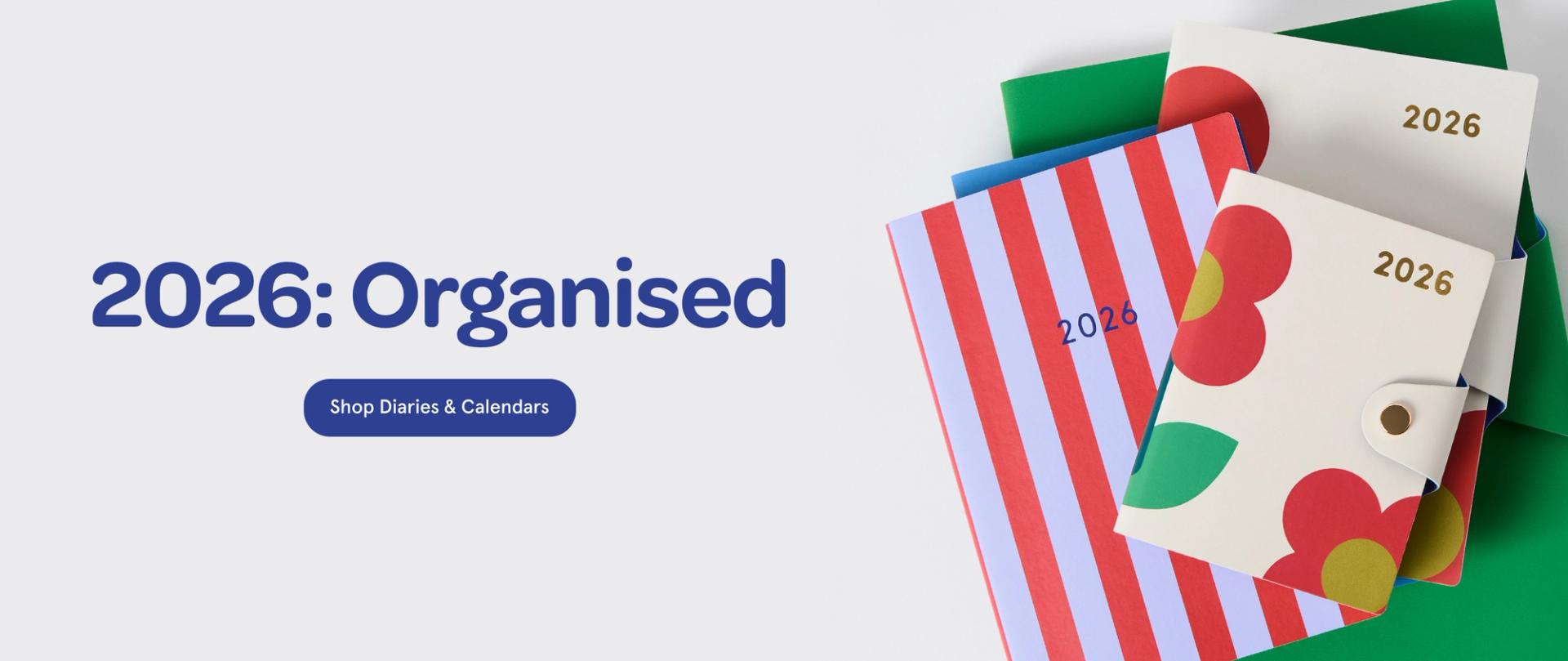 New 2026 Diaries & Calendars