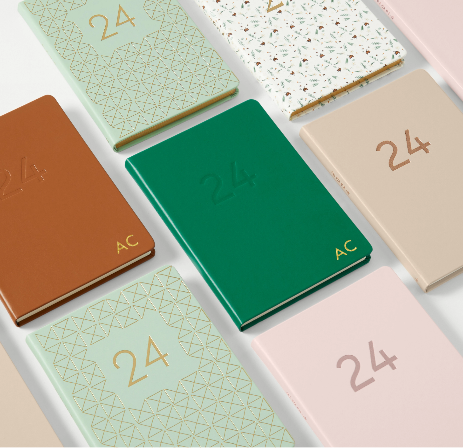 Collection of multi-coloured Diaries