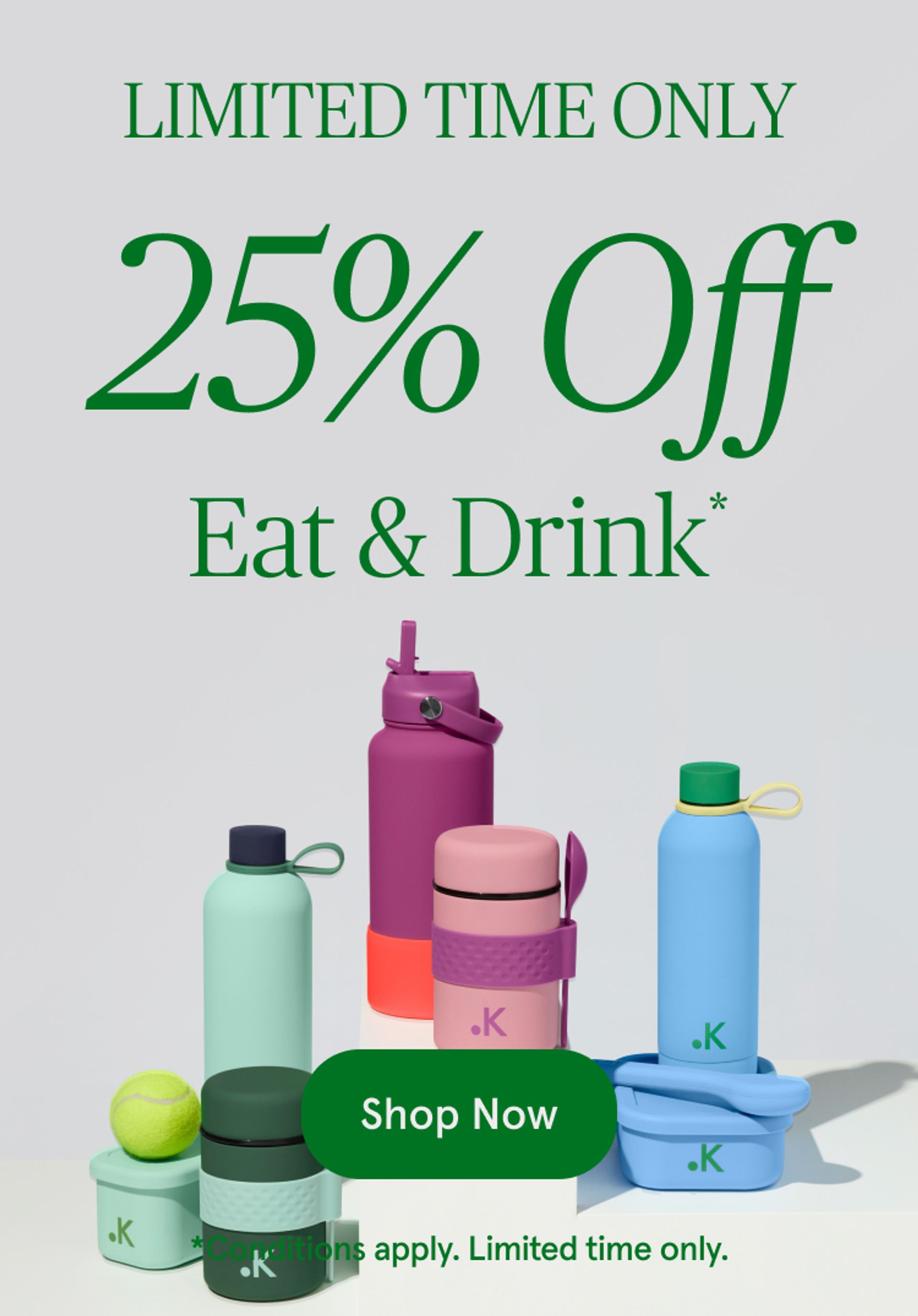 25% off Eat & Drink*