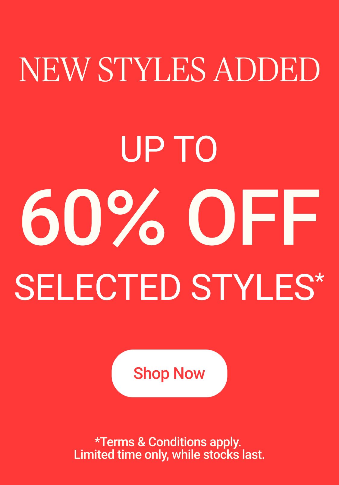 Up to 60% Off Sale
