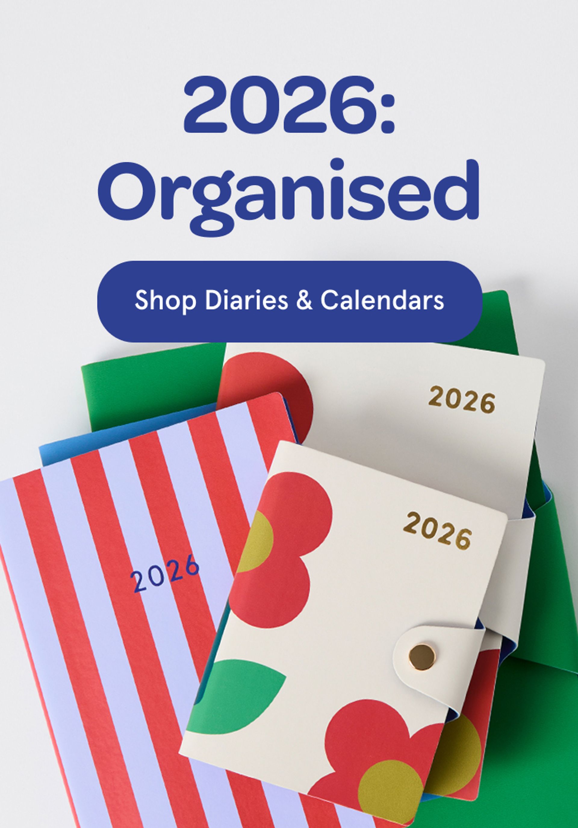 New 2026 Diaries & Calendars