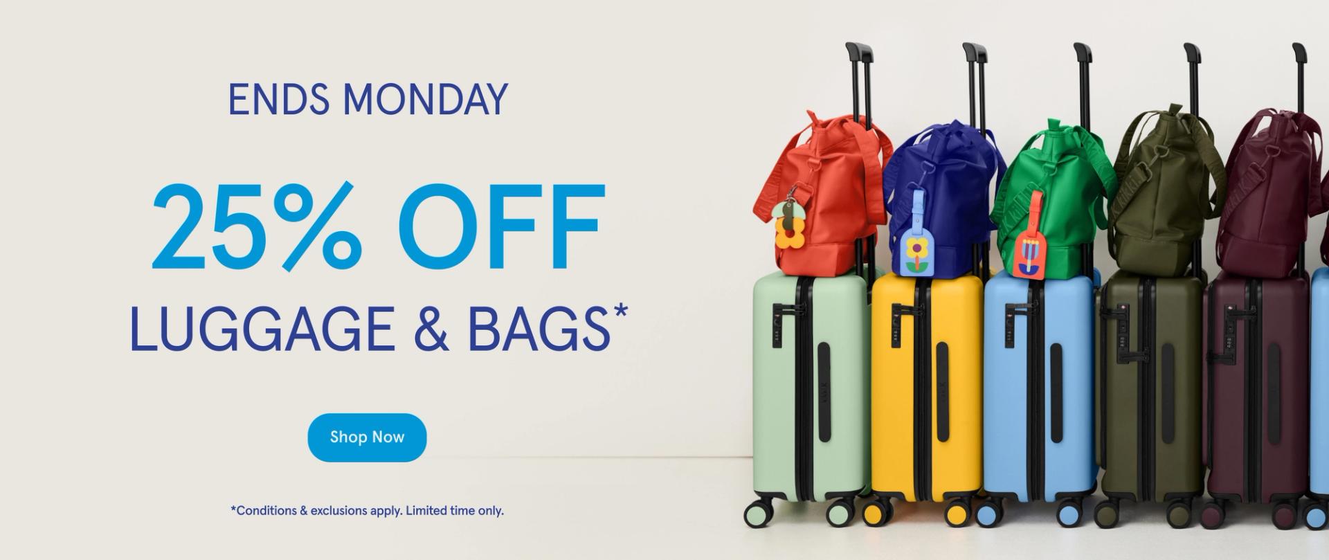 25% off Bags & Carry
