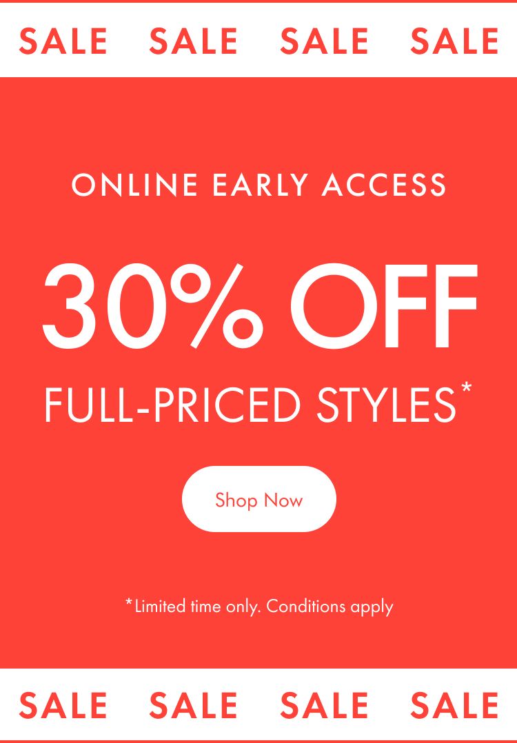 30% off full-priced styles