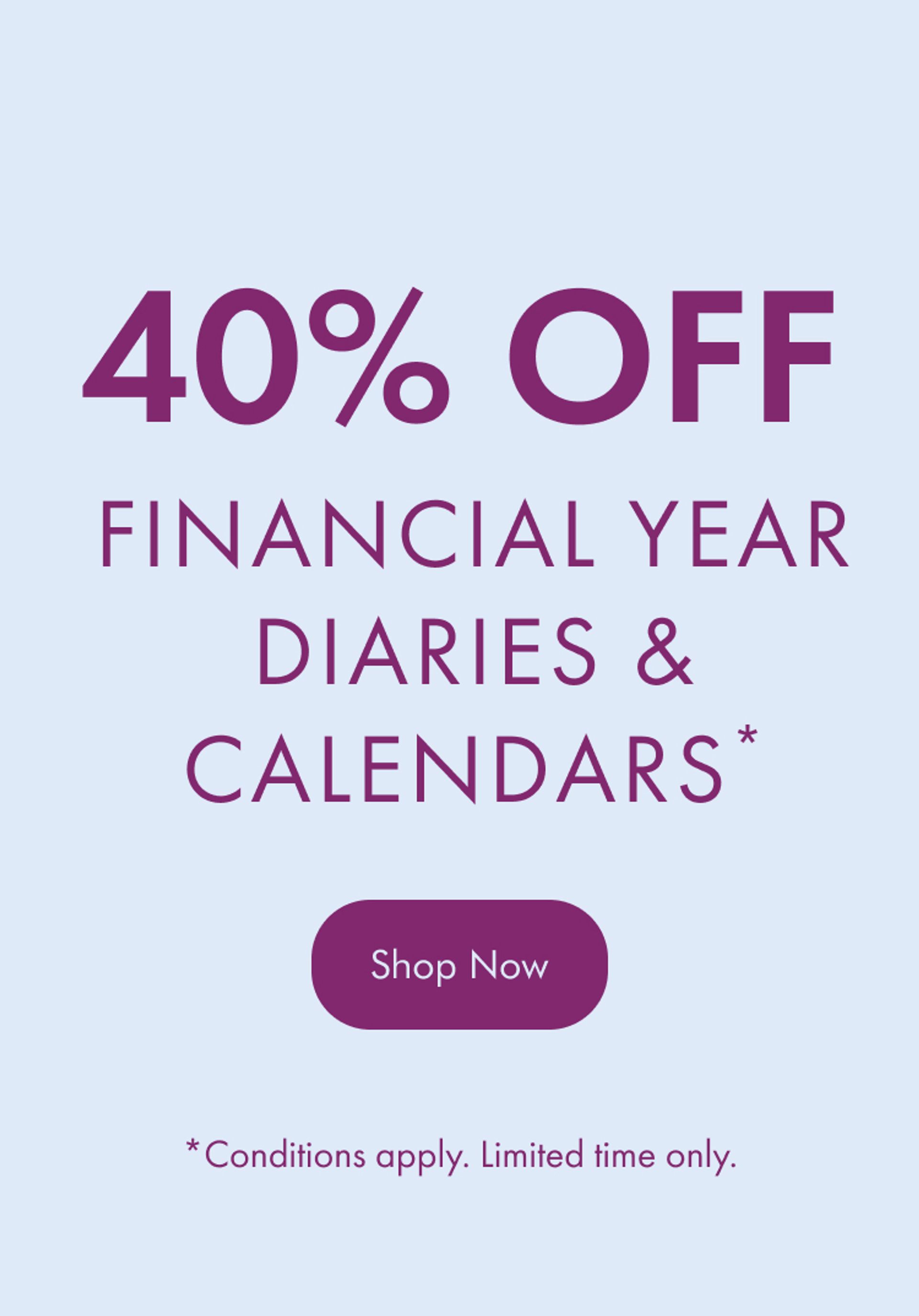 Shop 24/25 Diaries and Calendars