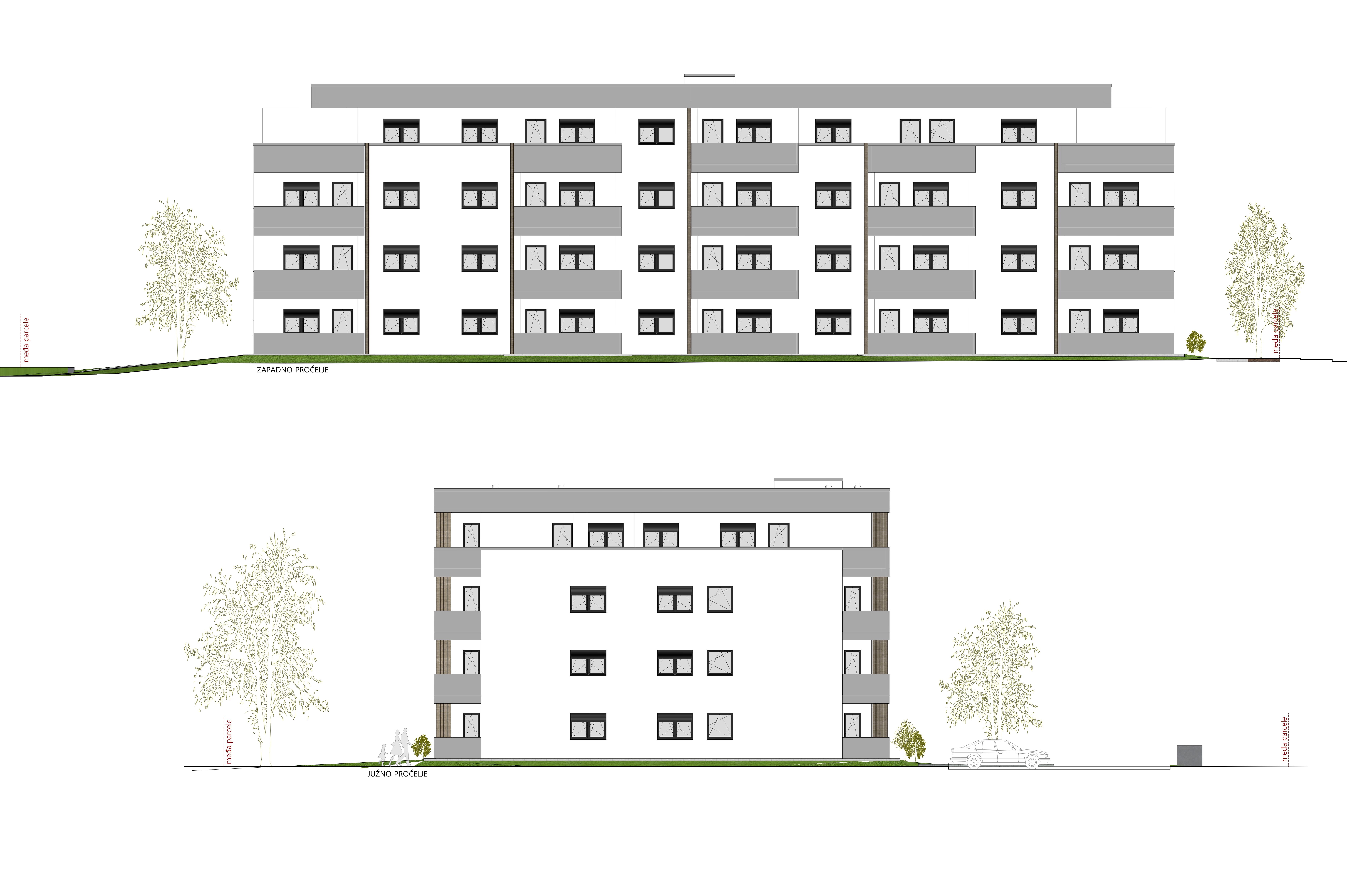 POS Stanovi Varaždin - Zapadno i južno pročelje