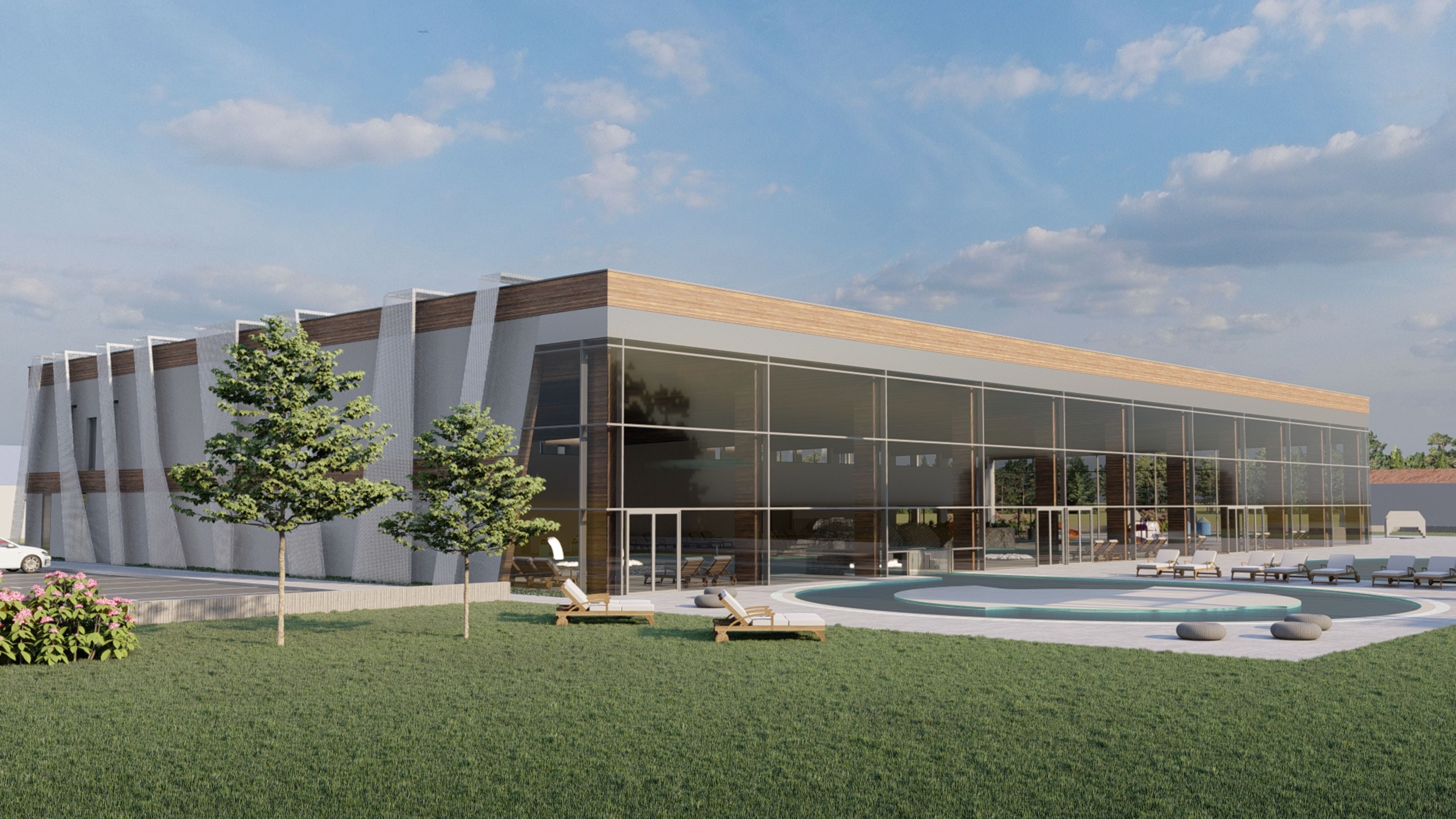 Bazeni Sračinec - pročelje i vanjski bazeni