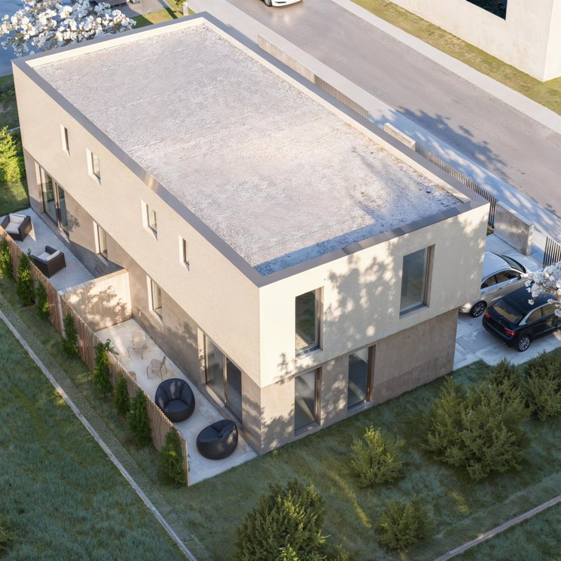 Dvojna kuća Majerje - pogled iz zraka