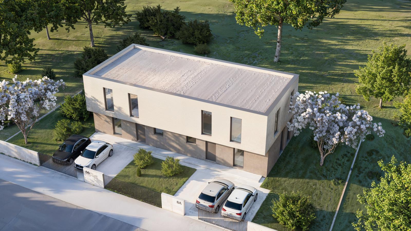 Dvojna kuća Majerje - pogled iz zraka