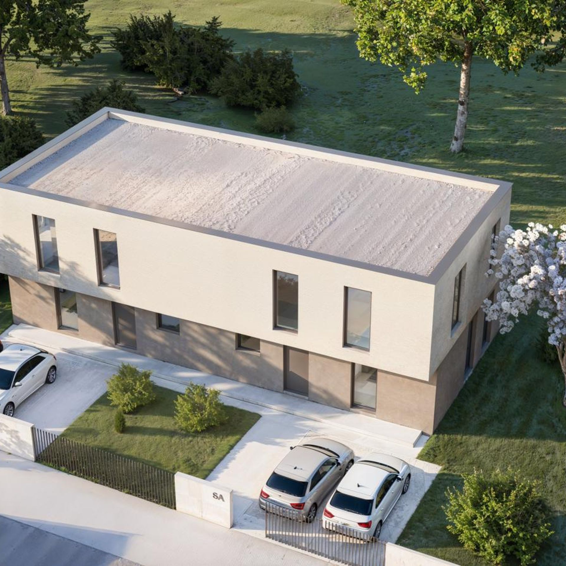 Dvojna kuća Majerje - pogled iz zraka