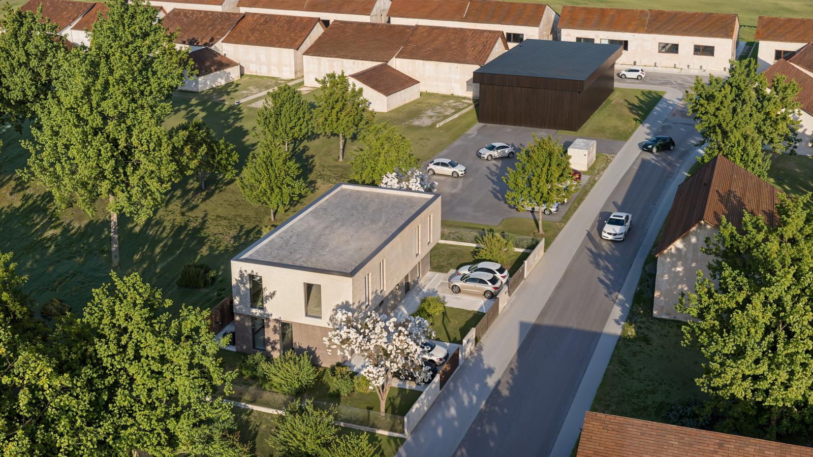 Dvojna kuća Majerje - pogled iz zraka