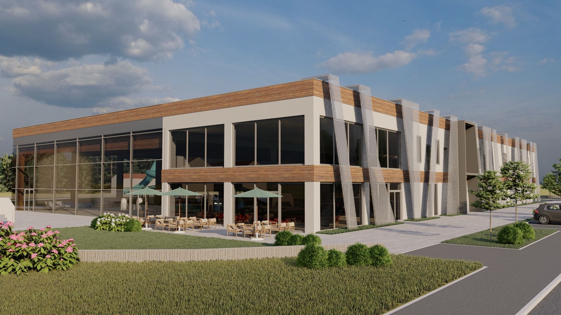 Bazeni Sračinec - pročelje i vanjski sadržaji