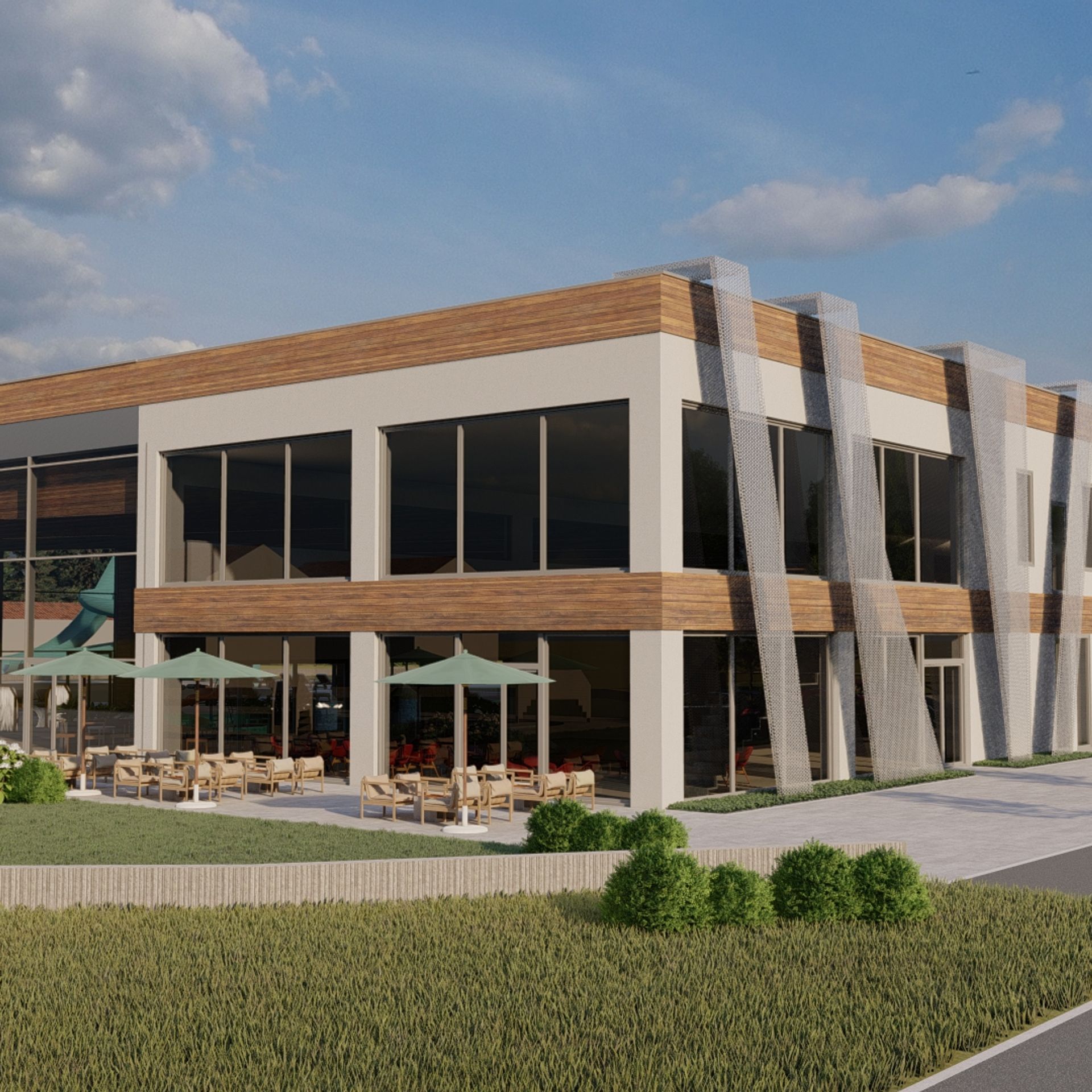 Bazeni Sračinec - pročelje i vanjski sadržaji