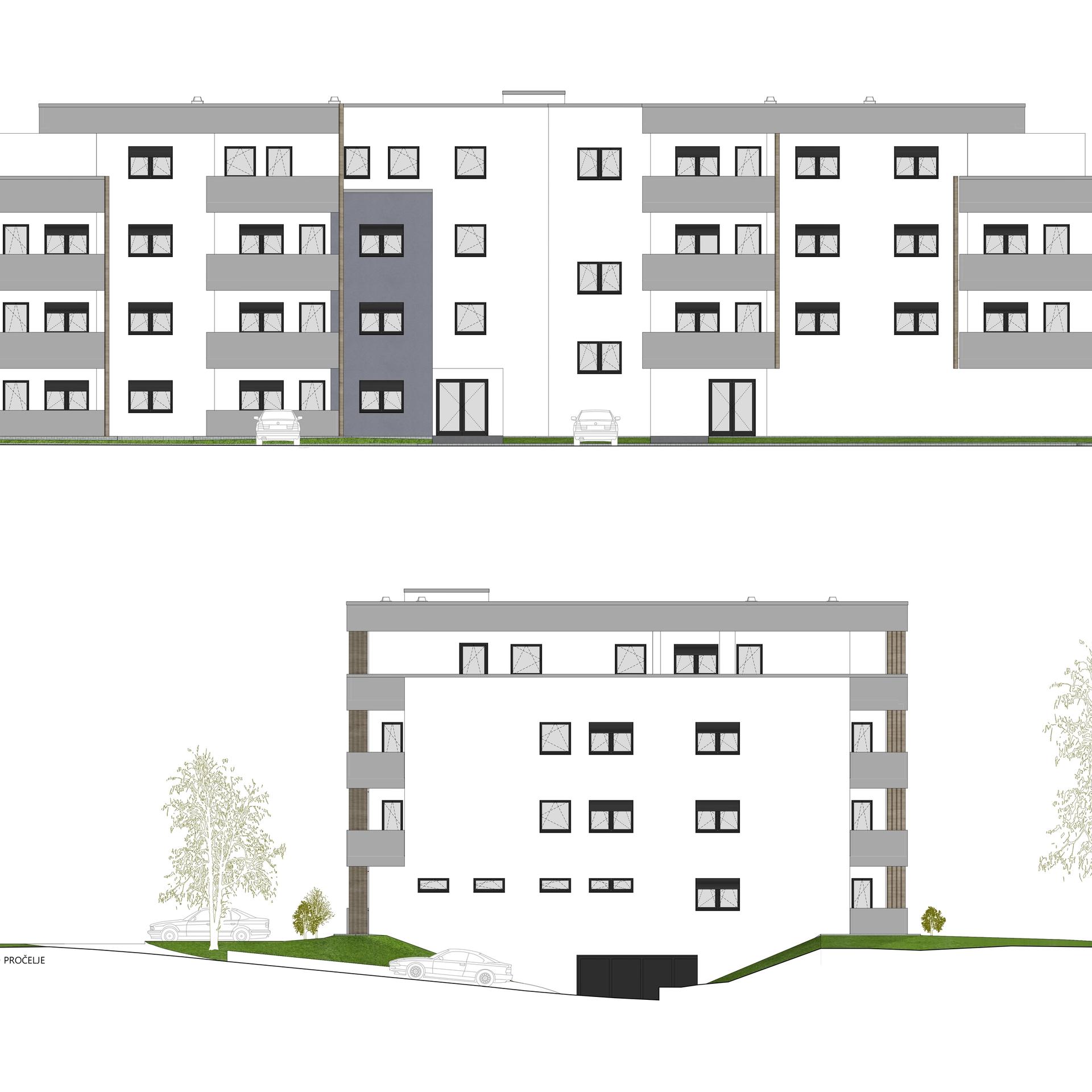 POS Stanovi Varaždin - Istočno i sjeverno pročelje